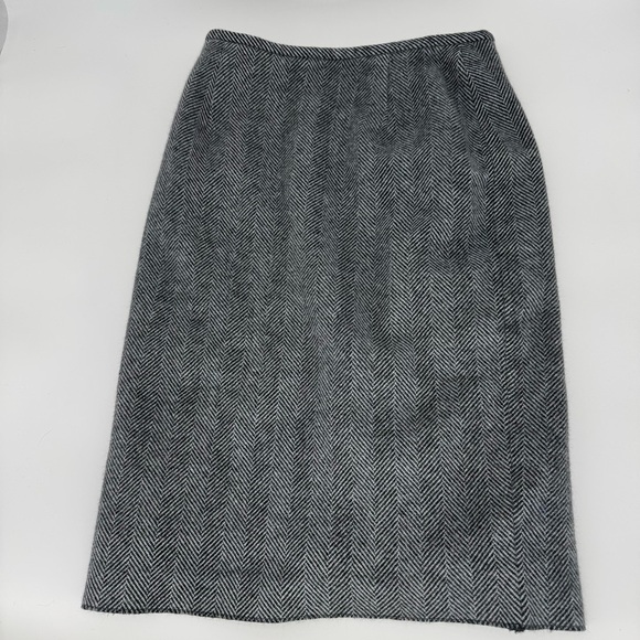 Les Copains Herringbone Wool‑Blend Midi Skirt – Made in Italy - Picture 1 of 8